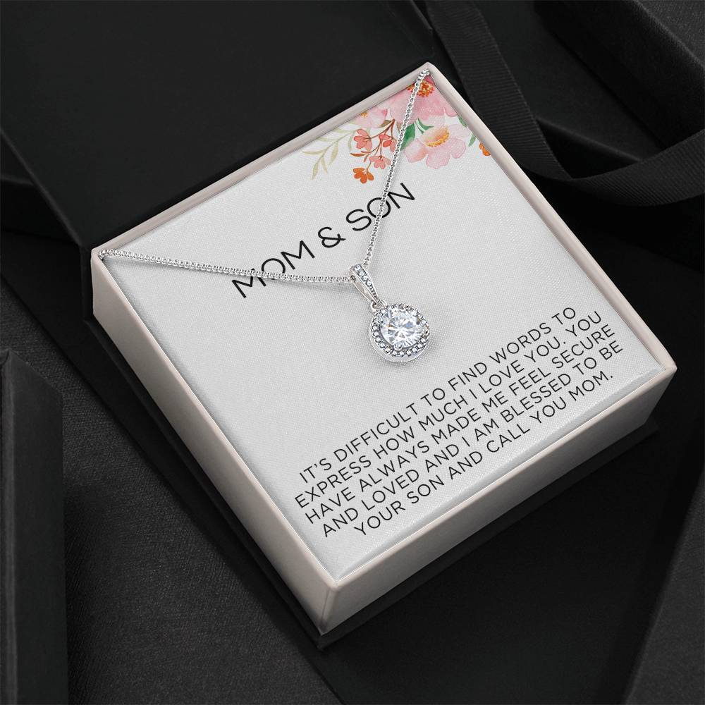 Endless Love Pendant Necklace - It's Difficult to Find Words to Express How Much I Love You