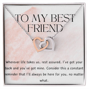 Interlocking Hearts Necklace - To My Best Friend