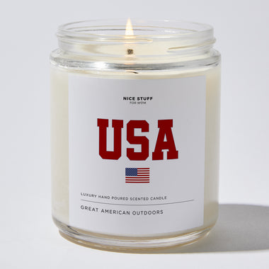 USA (Red) - Luxury Candle Jar 35 Hours