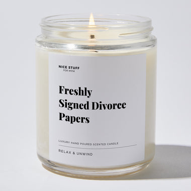 Freshly Signed Divorce Papers - For Mom Luxury Candle