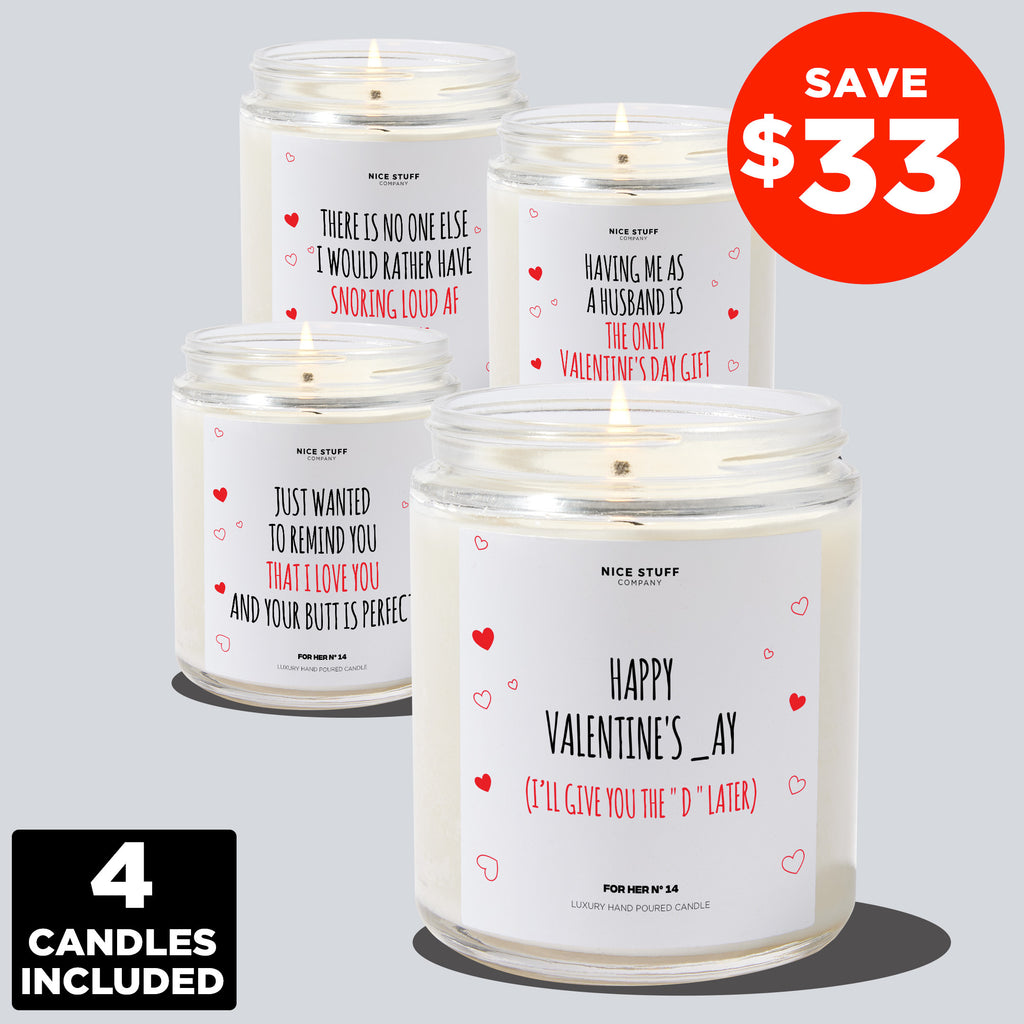 TREAT YOUR WIFE VALENTINE'S DAY GIFT BUNDLE (4 Candles)