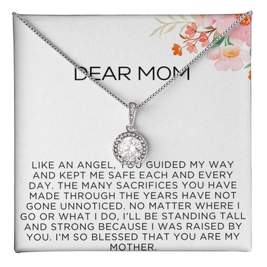 Endless Love Pendant Necklace - Like an Angel You Guided My Way and Kept Me Safe