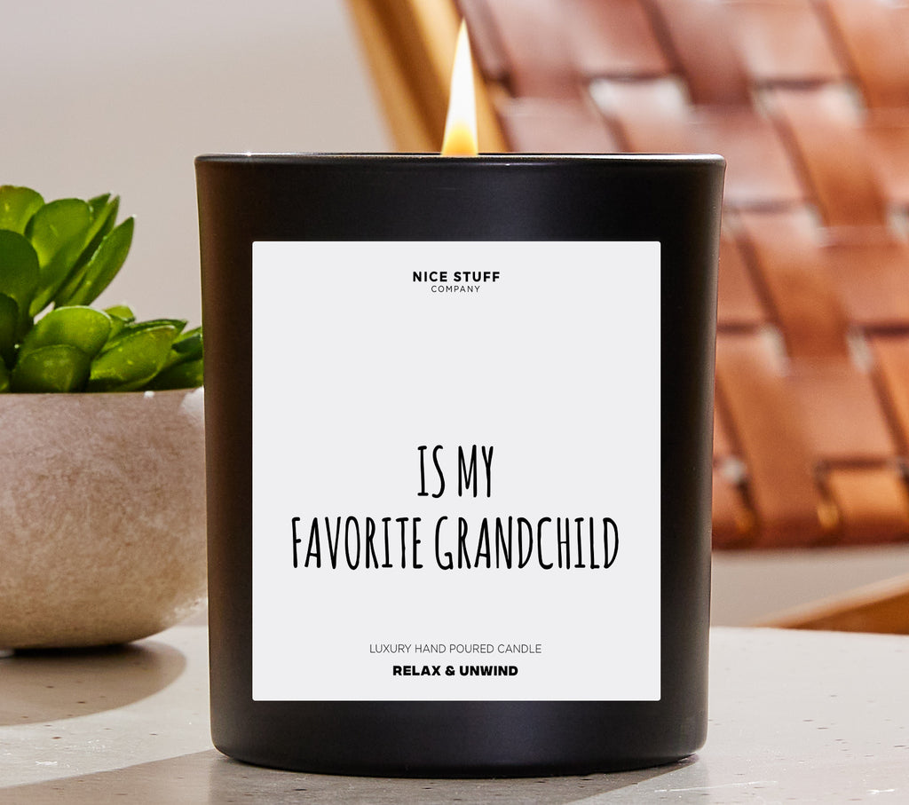 (Your Name) Is My Favorite - Large Personalized Luxury Candle 62 Hours