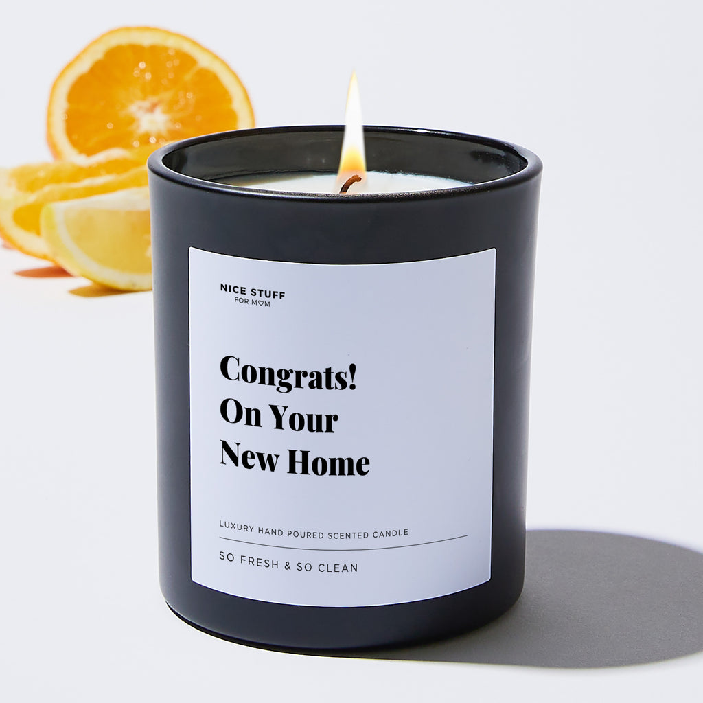 Congrats on Your New Home - Large Black Luxury Candle 62 Hours