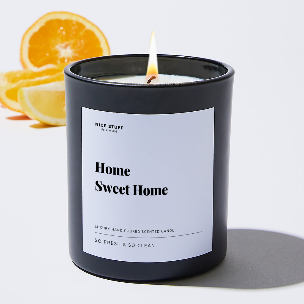 Home Sweet Home - Large Black Luxury Candle 62 Hours
