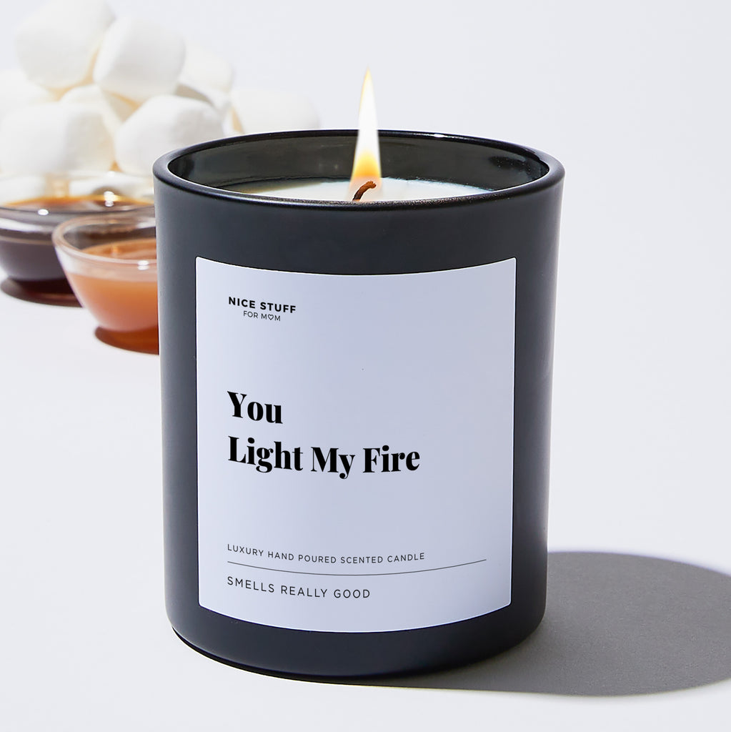 You Light My Fire - Large Black Luxury Candle 62 Hours