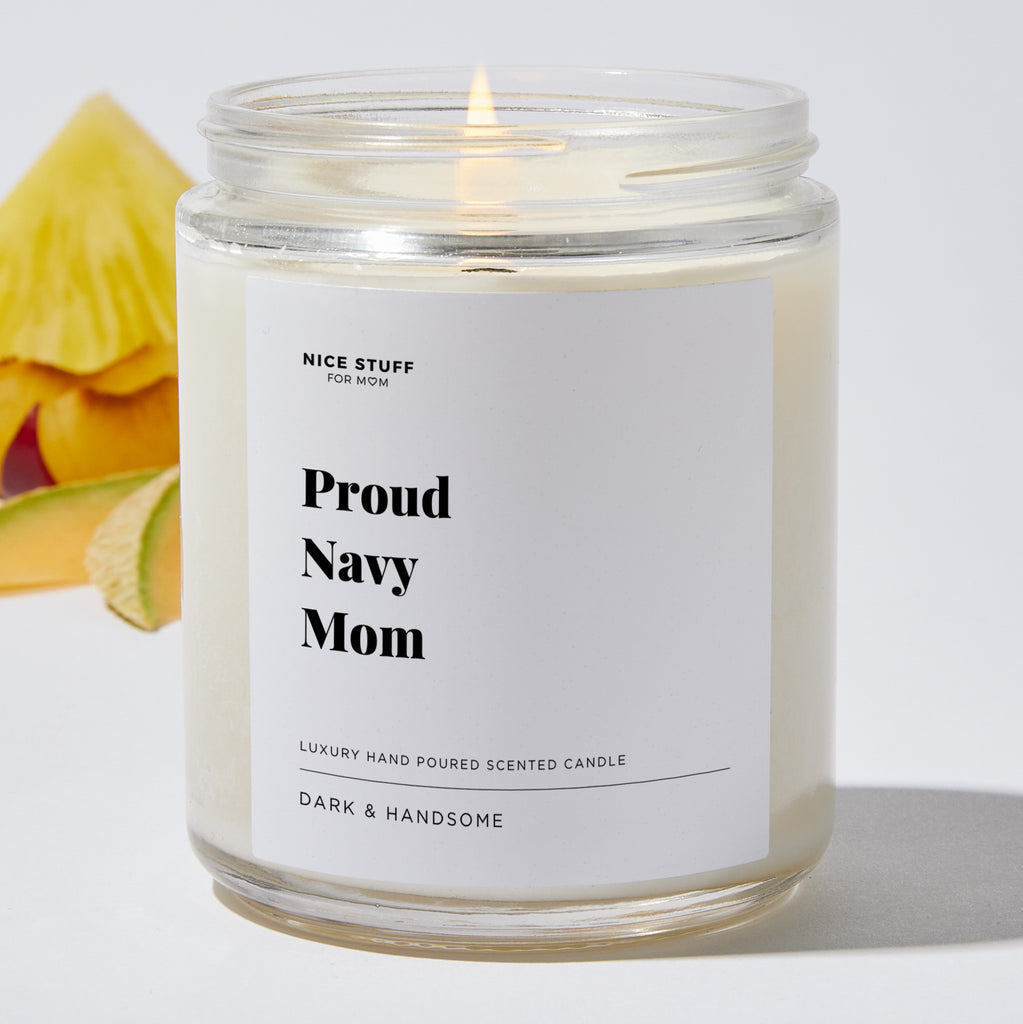 Proud Navy Mom - Luxury Candle Jar 35 Hours
