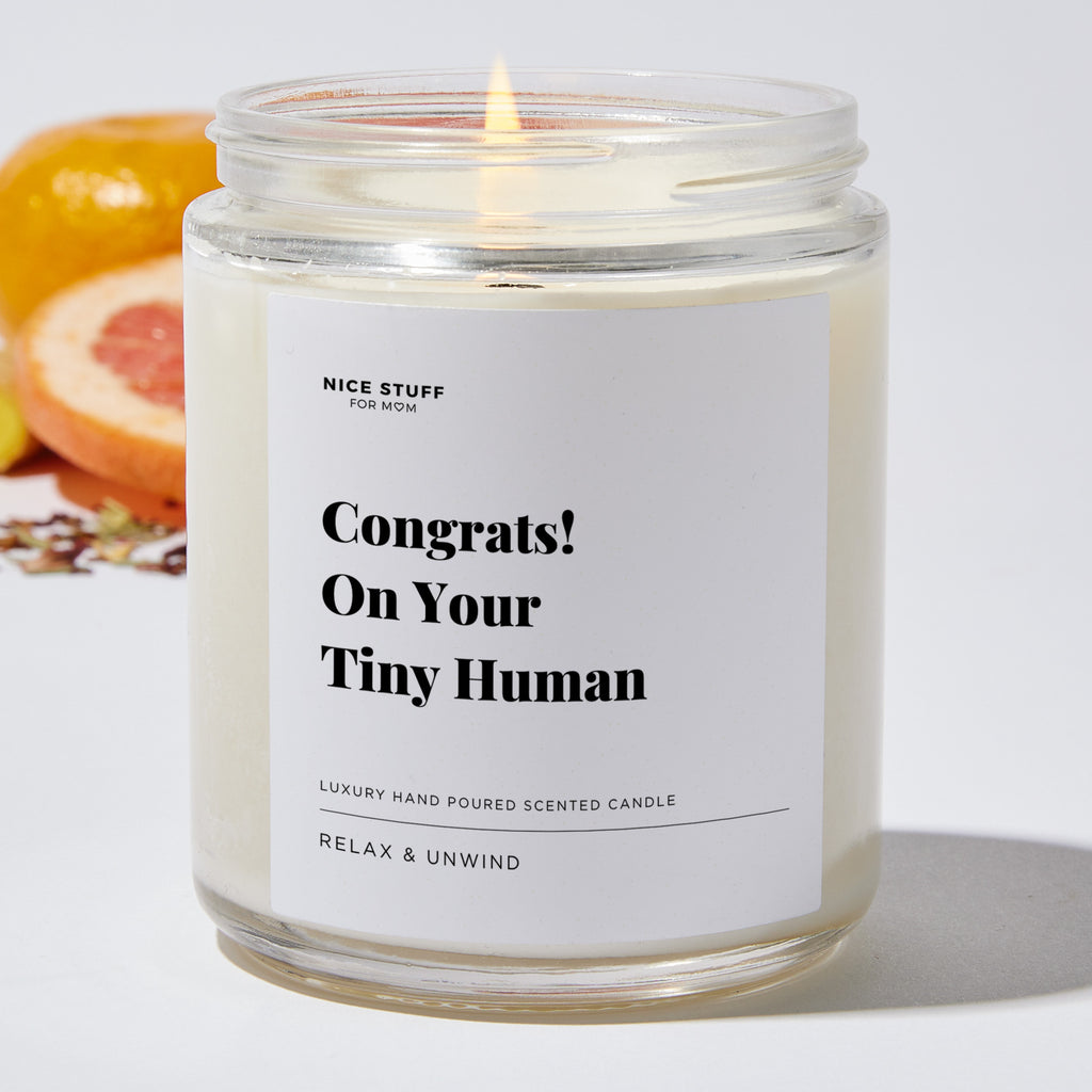 Congrats on Your Tiny Human - Luxury Candle Jar 35 Hours
