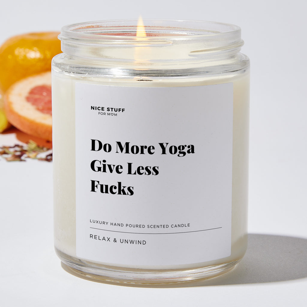 Do More Yoga Give Less Fucks - Luxury Candle Jar 35 Hours