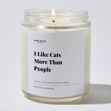 I Like Cats More Than People - Luxury Candle Jar 35 Hours