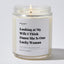 Looking at My Wife I Think Damn She Is One Lucky Woman - Luxury Candle Jar 35 Hours