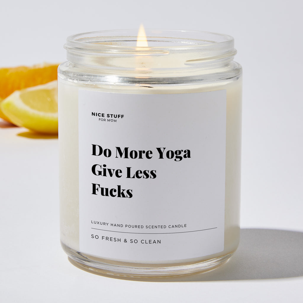 Do More Yoga Give Less Fucks - Luxury Candle Jar 35 Hours
