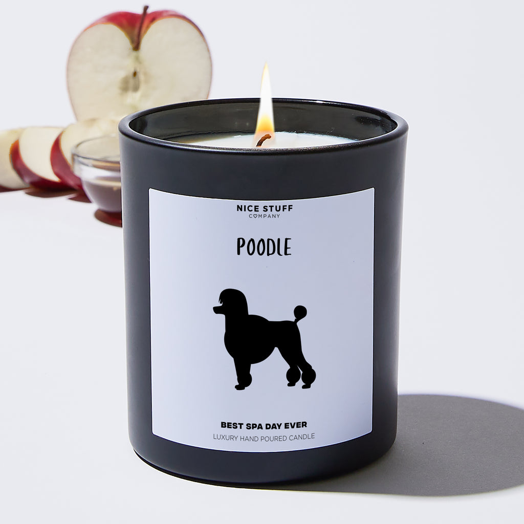 Poodle - Pets Black Luxury Candle 62 Hours
