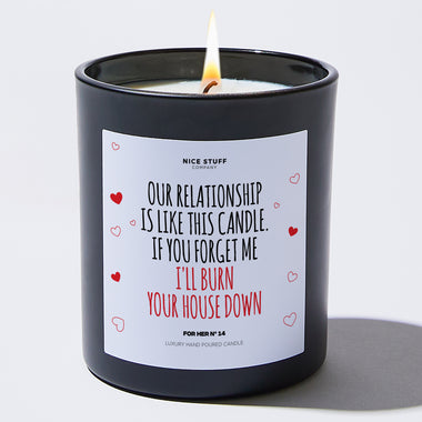 Candles - Our Relationship Is Like This Candle. If You Forget Me I'll Burn Your House Down - Valentines
