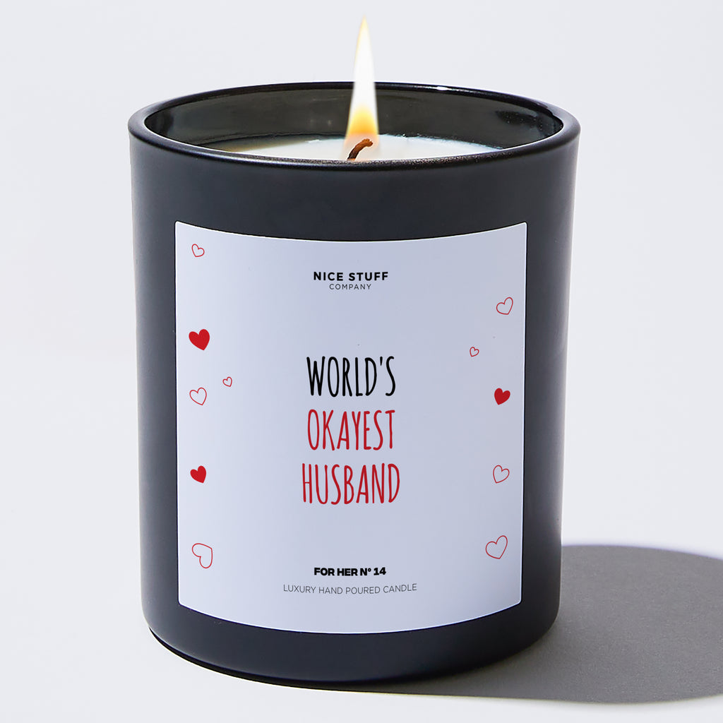 Candles - World's Okayest Husband - Valentines