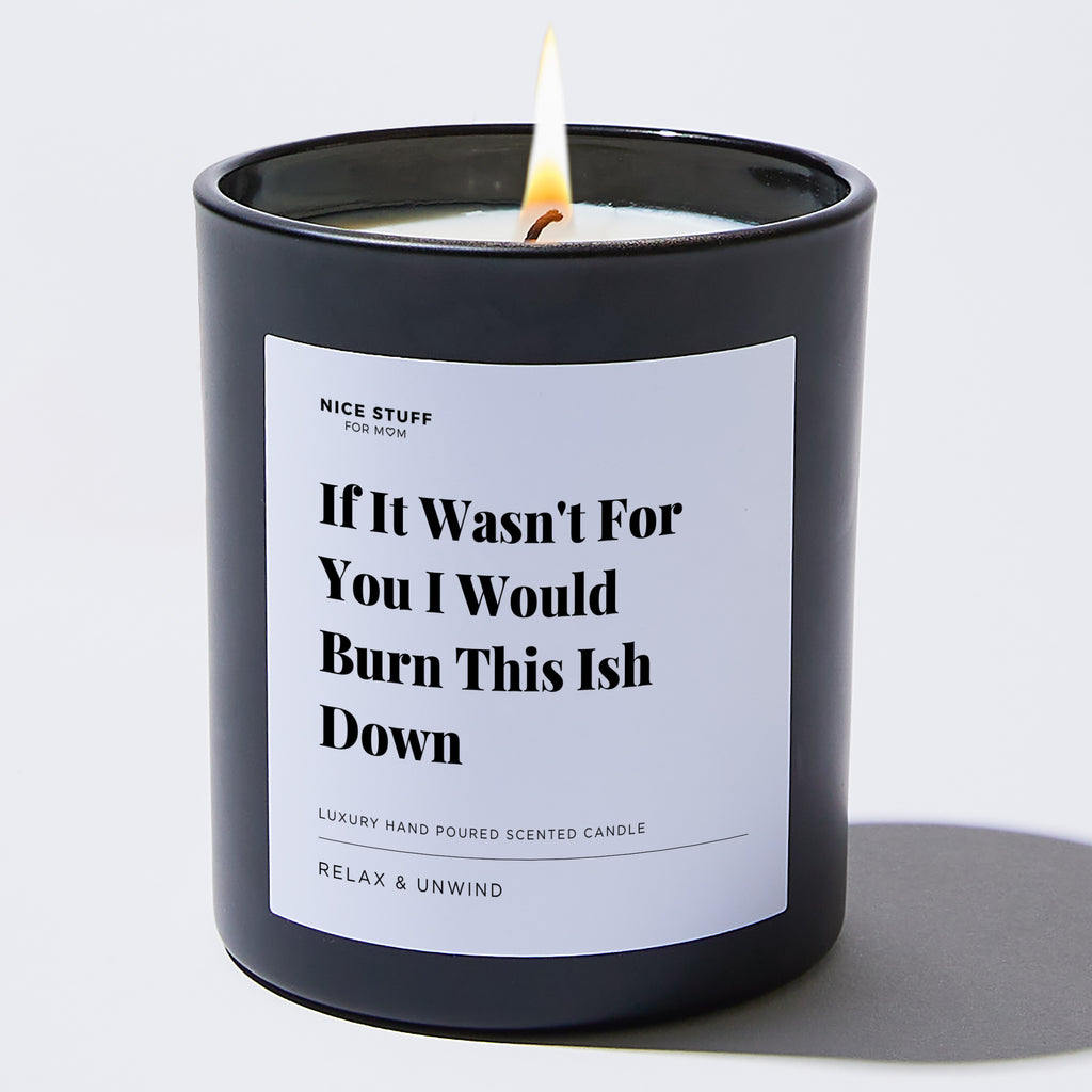 Candles - If It Wasn't For You I Would Burn This Ish Down - For Mom - Nice Stuff For Mom
