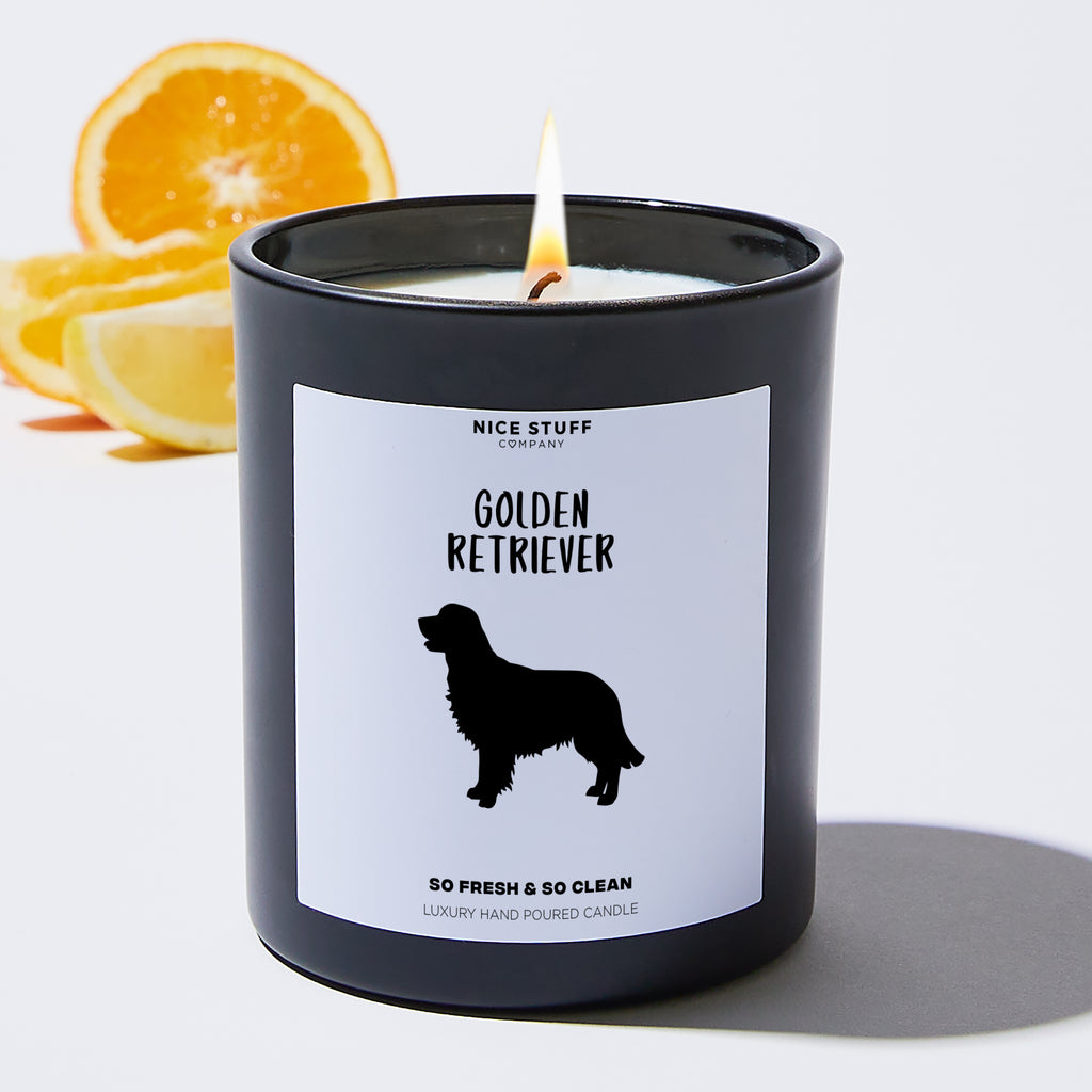 Golden Retriever - Pets Black Luxury Candle 62 Hours