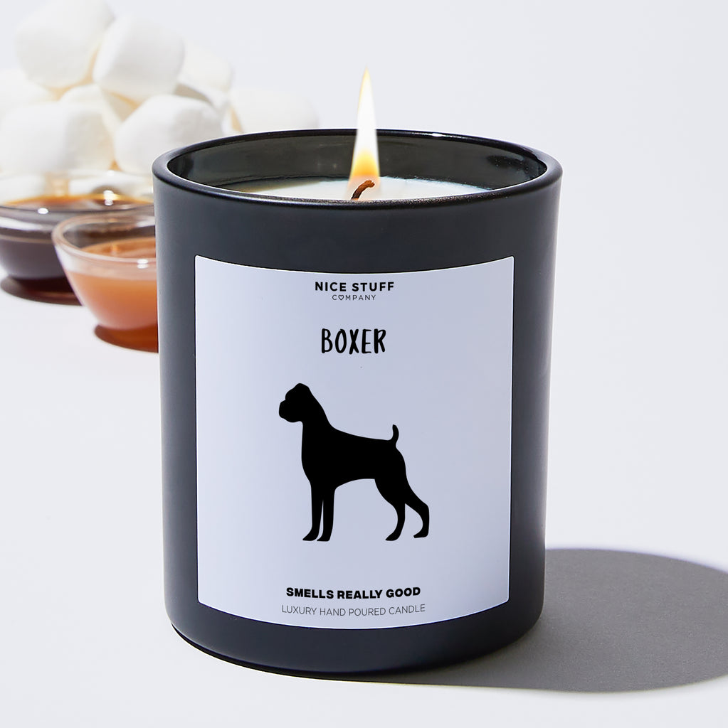 Boxer - Pets Black Luxury Candle 62 Hours