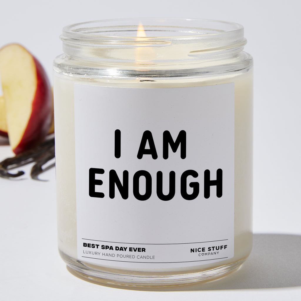 I am enough  - Funny Luxury Candle Jar 35 Hours