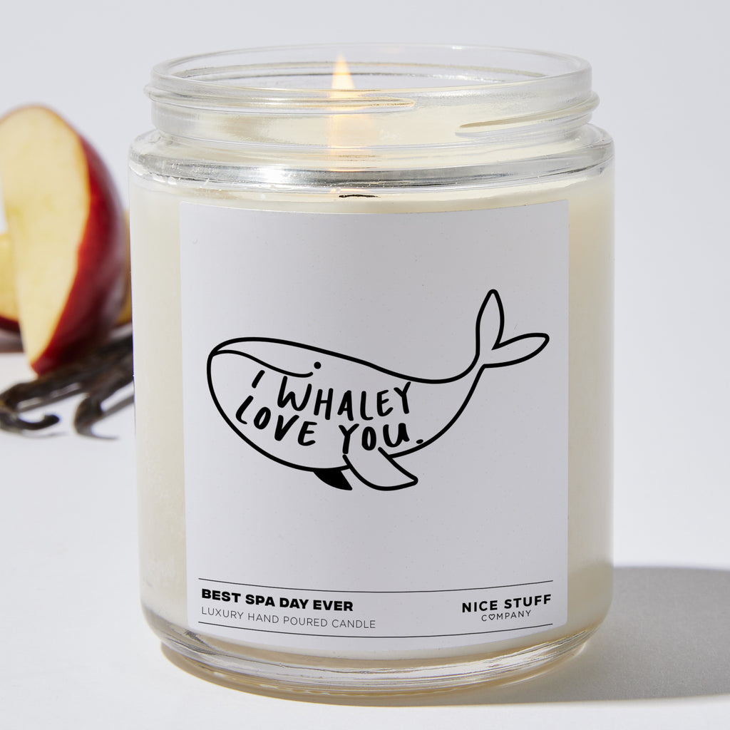 I whaley love you - Funny Luxury Candle Jar 35 Hours