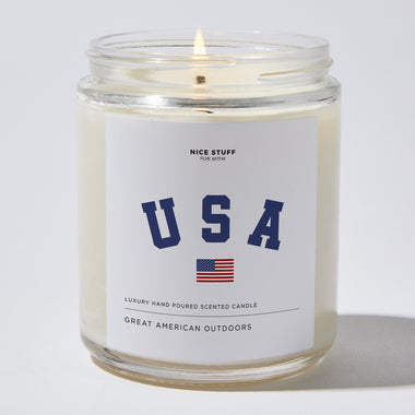 USA (Blue) - Luxury Candle Jar 35 Hours