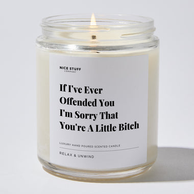 Candles - If I've Ever Offended You I'm Sorry That You're A Little Bitch - Funny - Nice Stuff For Mom