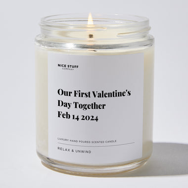 Candles - Our First Valentine's Day Together Feb 14 2024 - Valentines - Nice Stuff For Mom